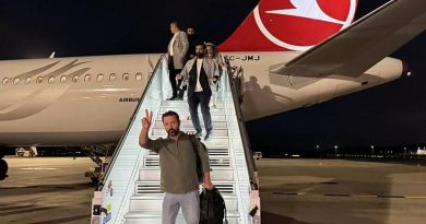 Başlık: İstanbul'a Ulaşan Uçak: 15 Türk Aktivisti Getiren THY Uçağı