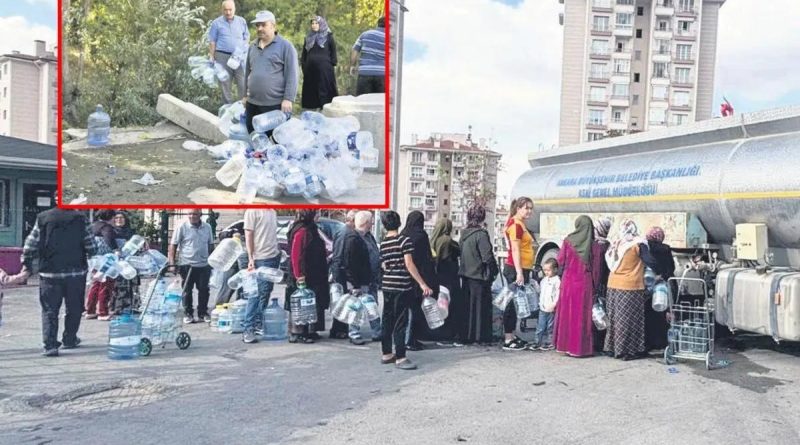 Su Krizi: Vatandaşlar Çeşmelerden Su Temin Ediyor Su Krizi: Vatandaşlar