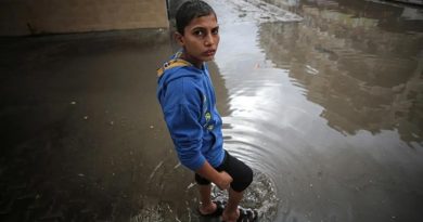 Gazze'deki Çadırlar Sular Altında Kaldı Gazze'de Şiddetli Yağışlar Çadırları Has