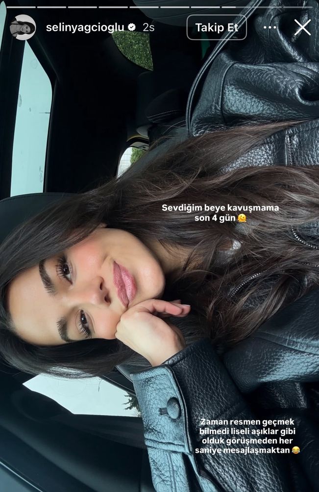 Selin Kerem ile liseli âşıklar gibi aşkını paylaştı