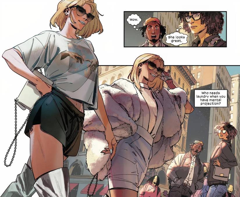 Buz kraliçesi, şehir sokağında cesur ve stil sahibi