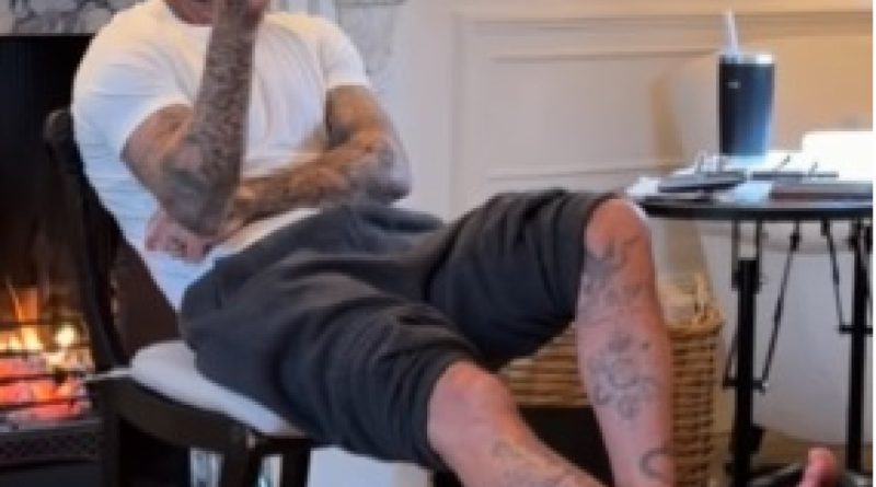 Gitar, ayak bakımı, ev, Beckham, eğlence, samimiyet, aile