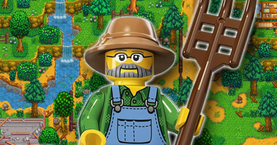 LEGO tuvalde Stardew büyülü kasabaPelicanTown
