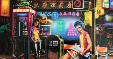 Siberpunk estetiği, geleceğin izleri, görsel bir şölen