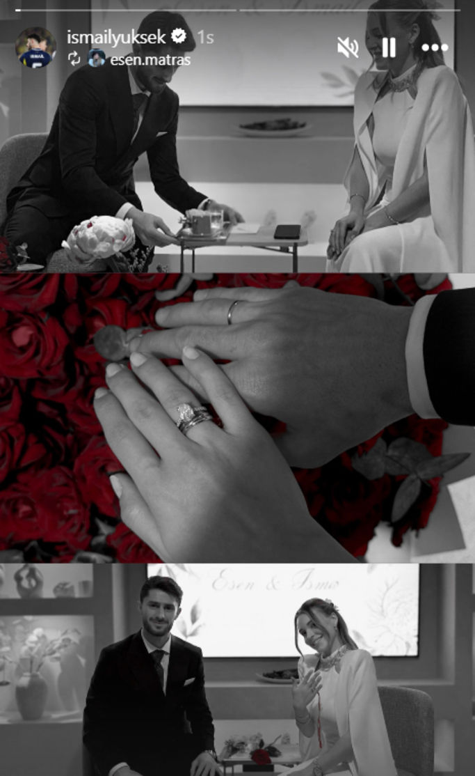 Aşkın golü attı, mutlulukla nişanlandılar!