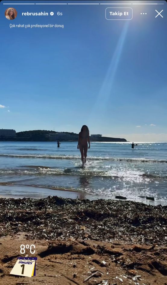 Soğuk havada cesaret, denizin coşkusu, yeni yıl enerjisi