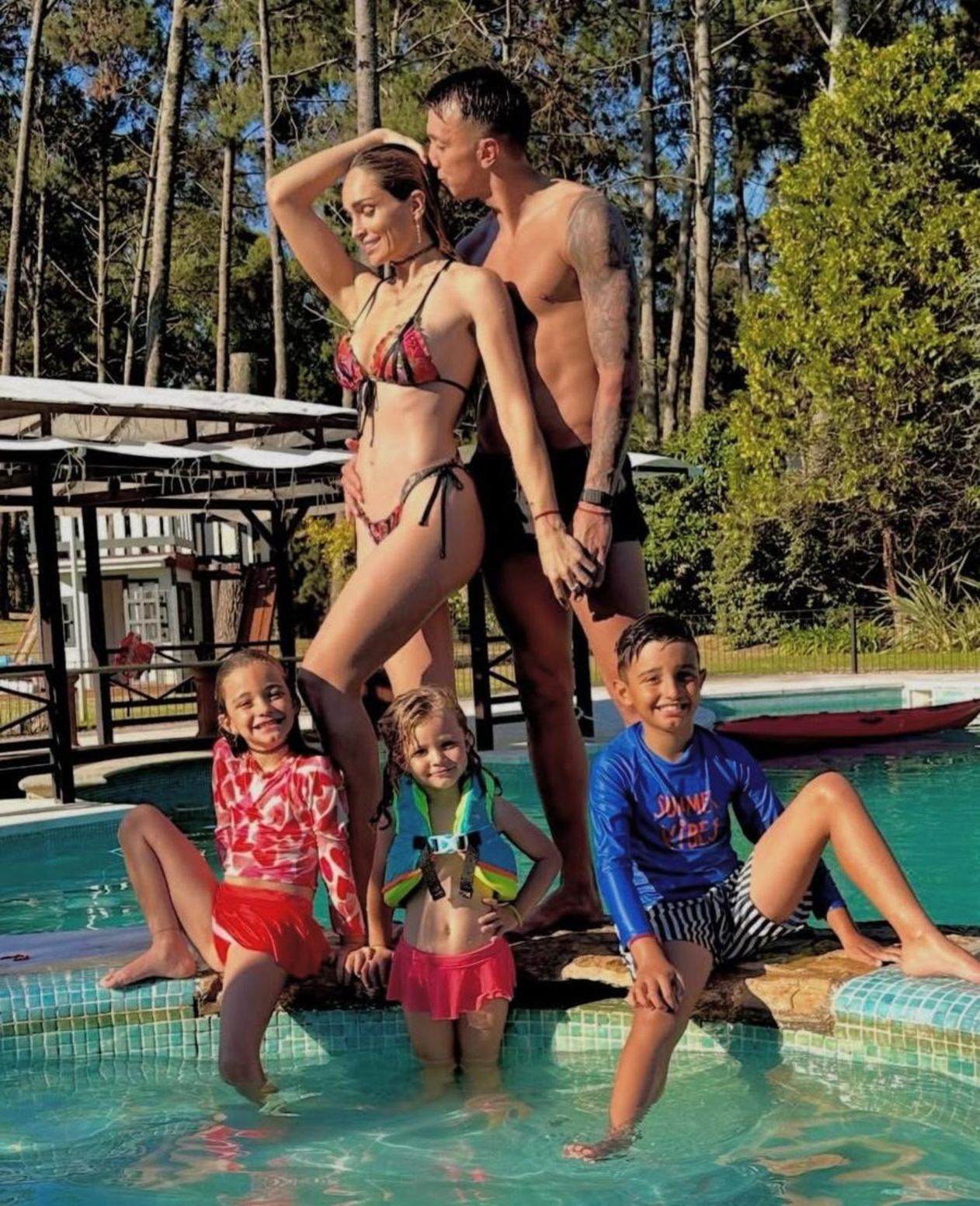 Gülüşler, kumsal, aile, mutluluk, Muslera, Arjantin, yeni yıl, sevgi