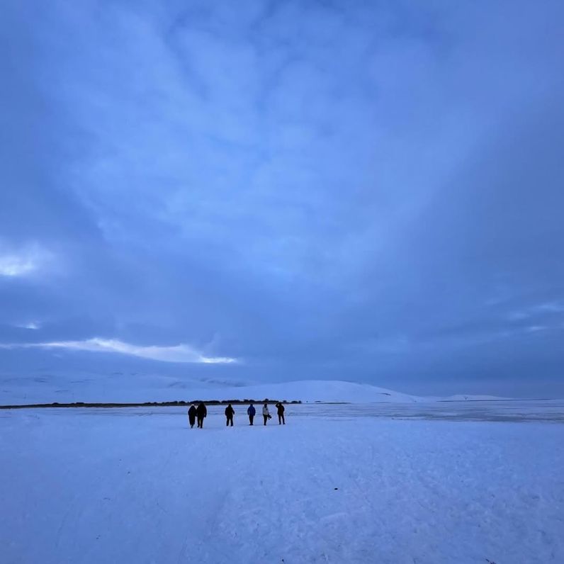 Kar manzarası, aşk ve huzur bir arada
