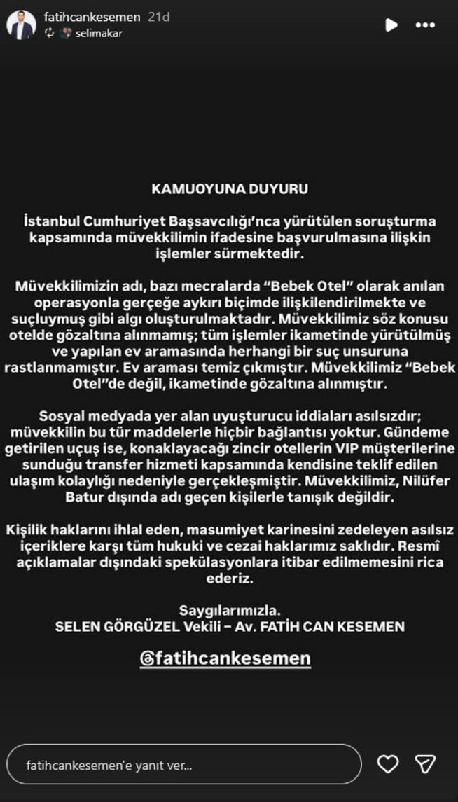 Gerçek değil, itibar zedeleniyor, adalet yerini bulacak