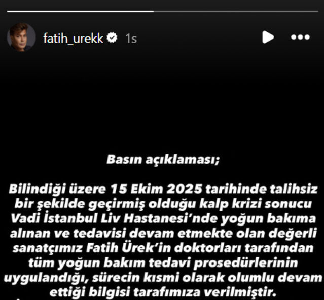 Umut ışığı: Sanatçı tedavi sürecinde ilerleme kaydetti