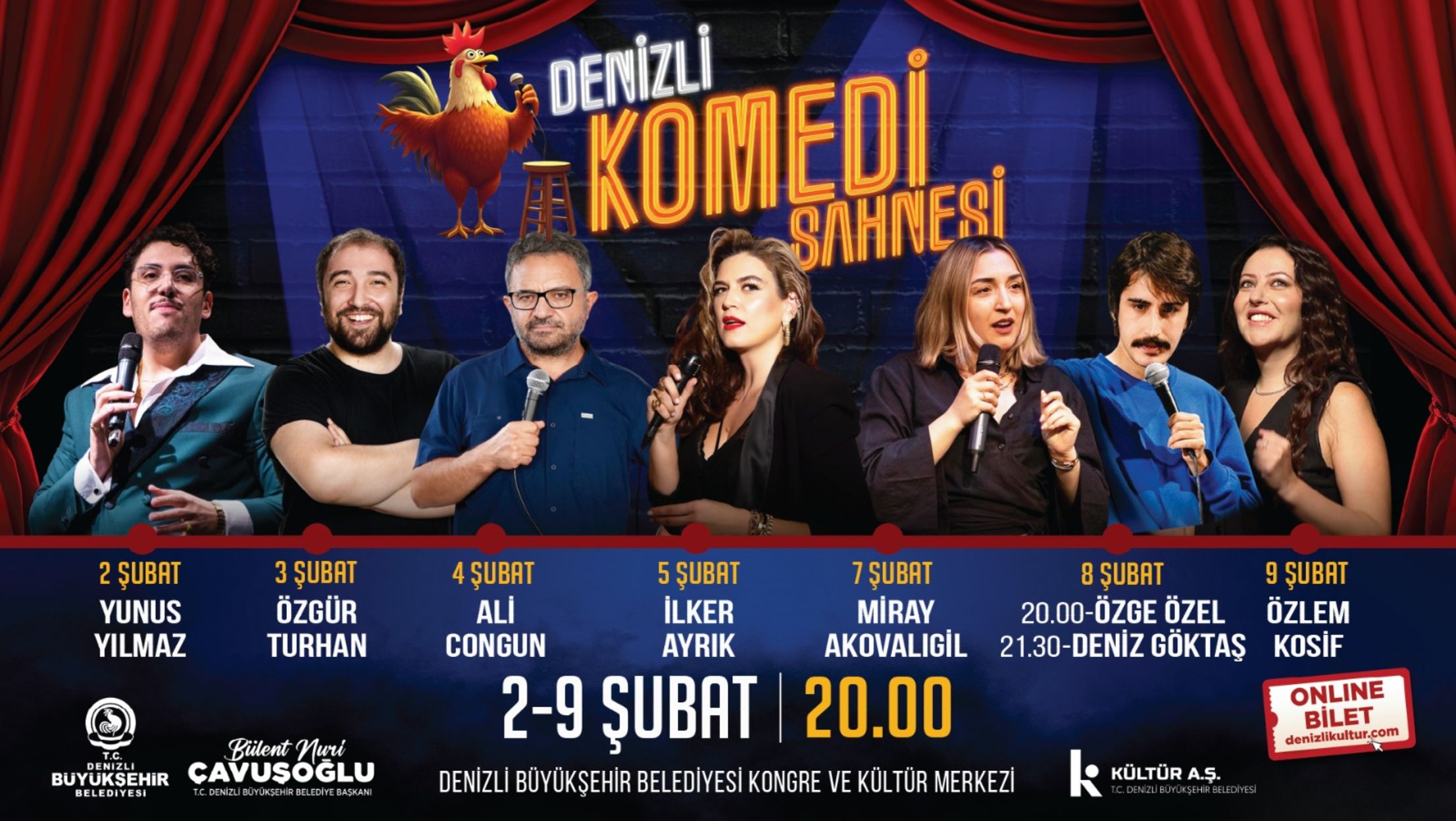 Denizli'de kahkaha rüzgarı, komedi festivali başlıyor!