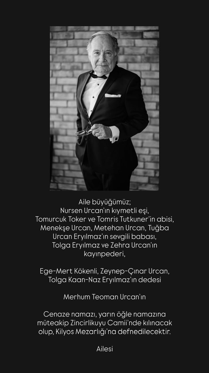 Acı haber, baş sağlığı, sevgi dolu anılar, sonsuzluğa yolculuk