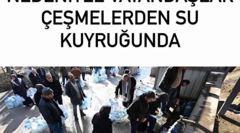 Kaynak suları kapışılıyor, Mamak'ta kuyruk uzadı