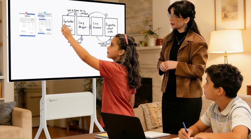 Dev ekranda takvim, evinizi şık bir sınıf gibi gösteriyor