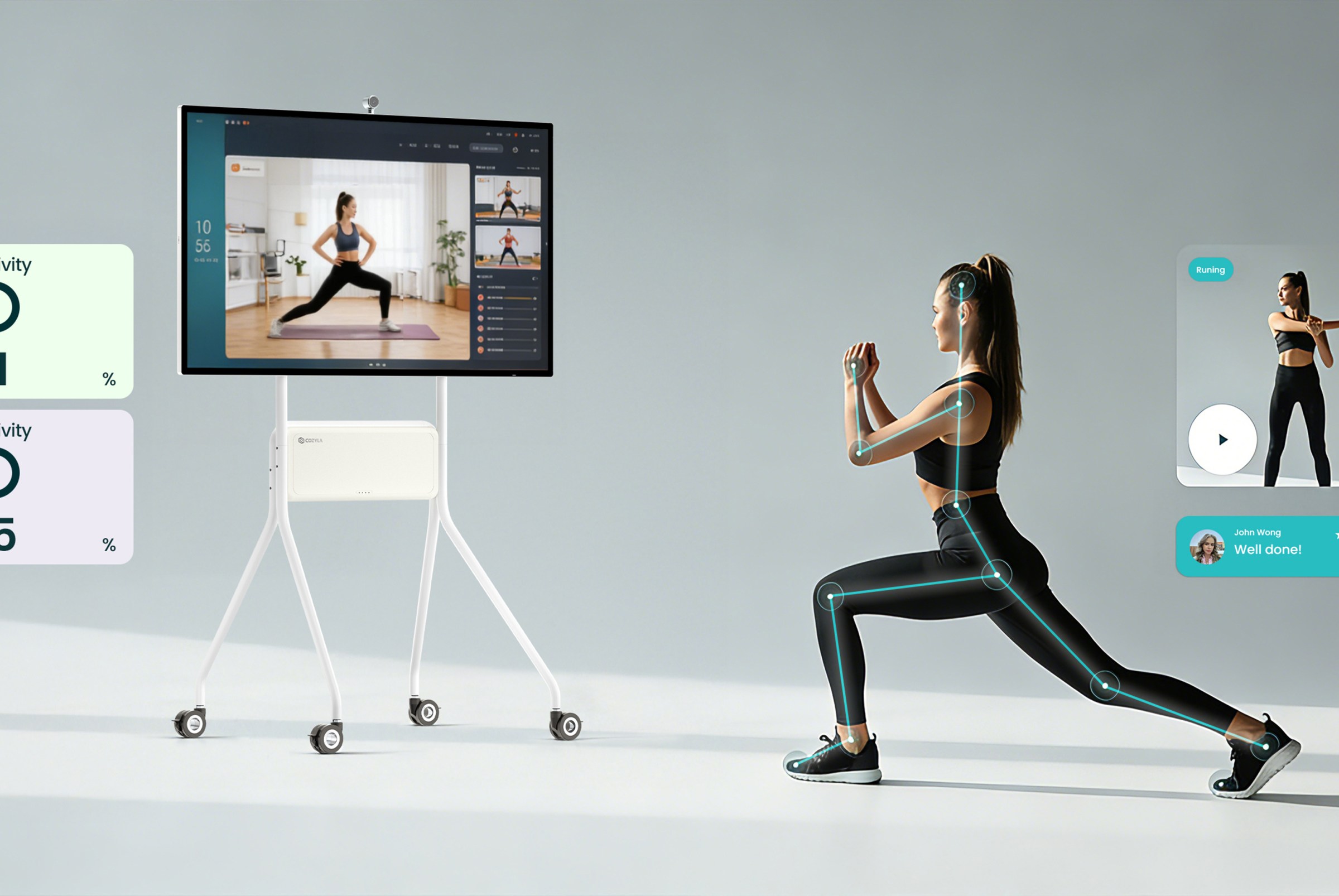 Dev ekran, zamanı yakala, evi dönüştür, akıllı yaşam