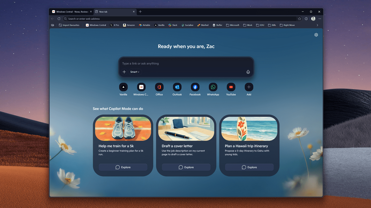 Yenilik, hız, akıcılık, Copilot ile Edge'e yeni soluk
