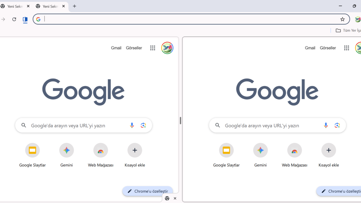 İki sayfa, tek sekme, Chrome'da hayat kolaylaştı