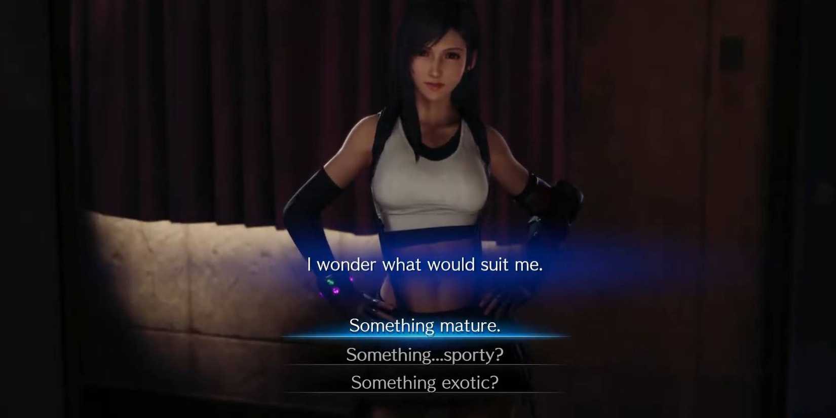 Tifa'nın gardırobu, oyuncunun elinde şekilleniyor