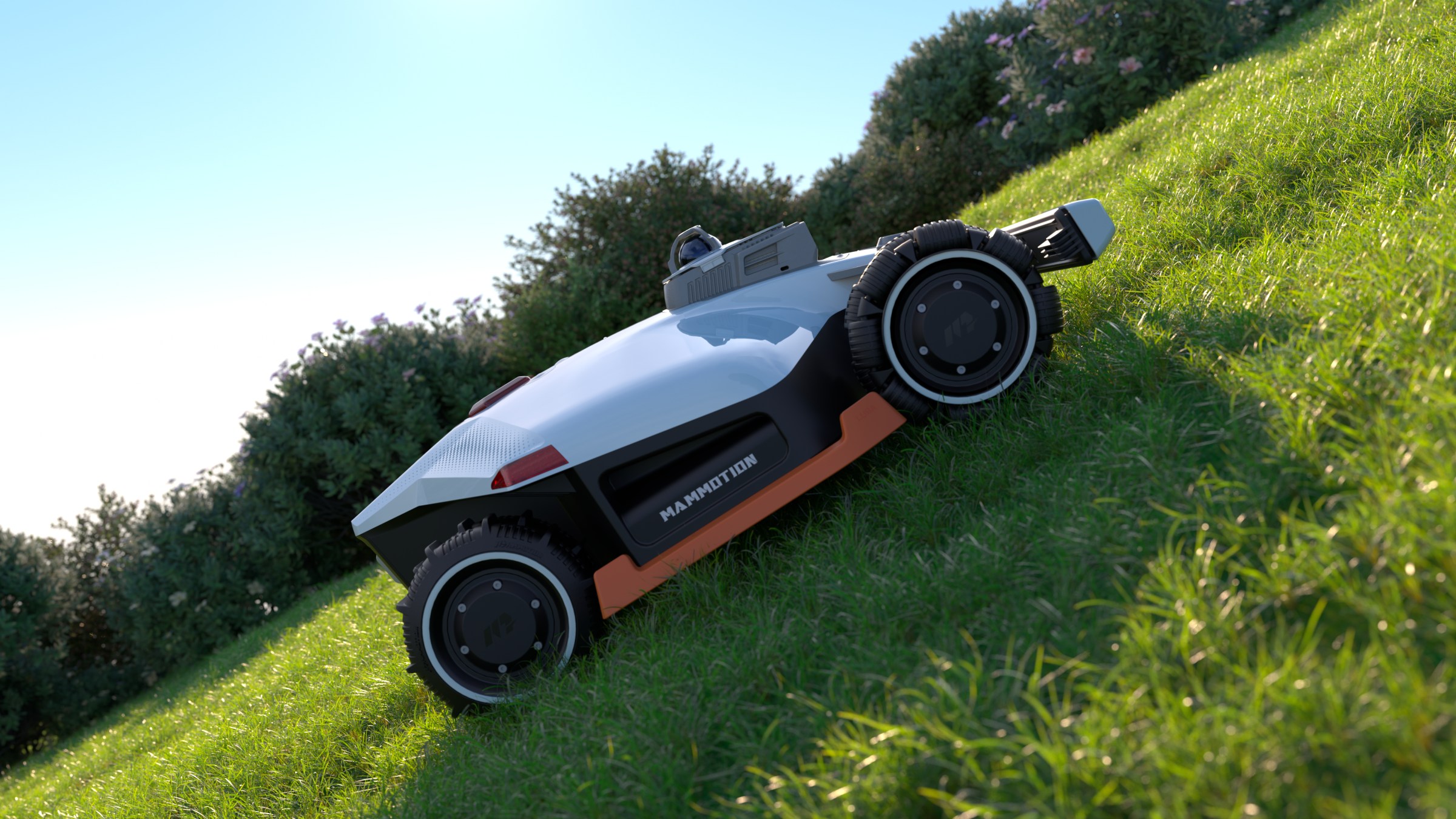 Akıllı robot, bahçeyi tarıyor, verimli biçme başlıyor