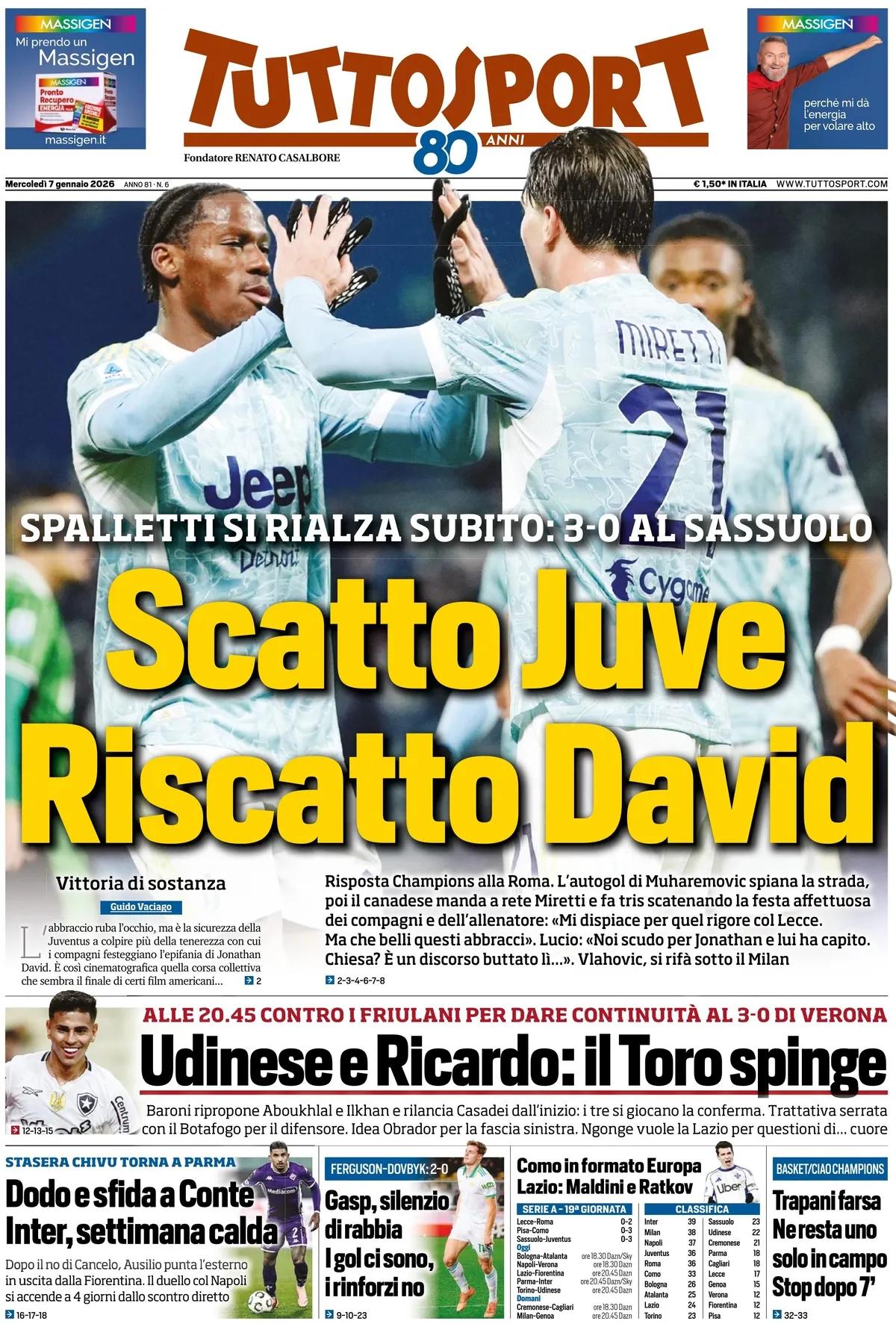 David'in sevinci, Juve'nin galibiyet coşkusu!