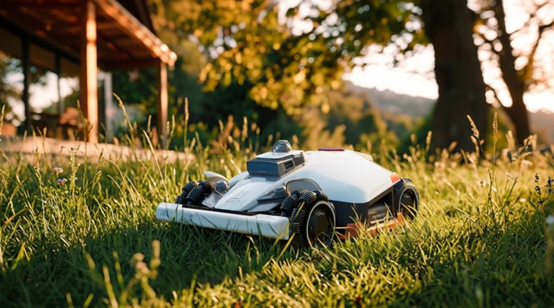 Akıllı robot, bahçeyi tarıyor, verimli biçme başlıyor