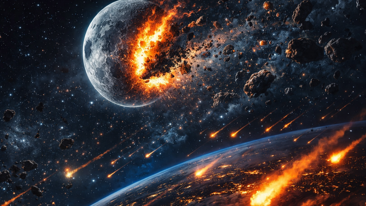 Ay'a çarpan kaya parçası, dikkatle izleniyor