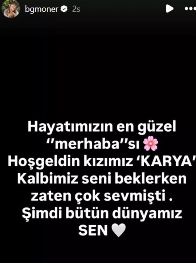 Minik Karya geldi, aile mutluluğu tamamlandı!