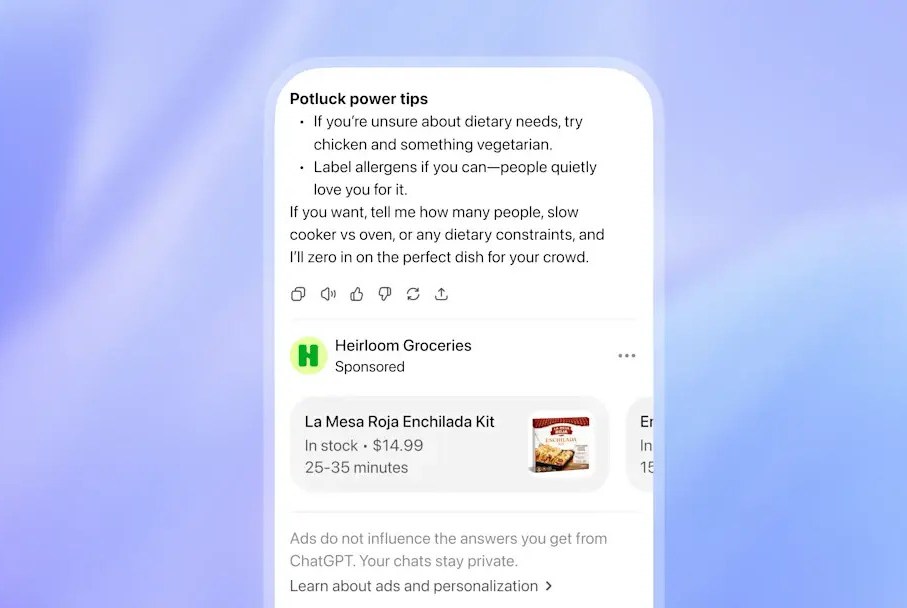 Yapay zeka sohbeti artık reklamlarla süslenecek