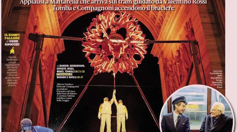 Kar taneleri, ışıklar, coşku, İtalya'nın kış masalı