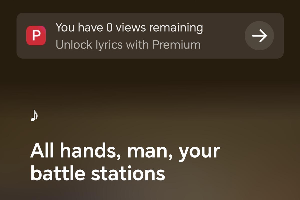 Şarkı sözleri artık premium ayrıcalığı gibi duruyor