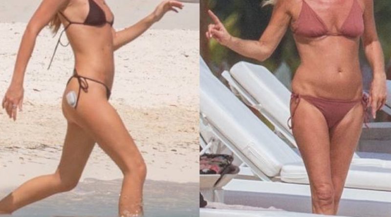 Anne-kız, güneş, deniz, stil ve samimiyet anları