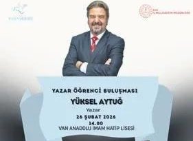 Van'da gençlerle yazarın ilham verici sohbeti ve kitap dağıtımı