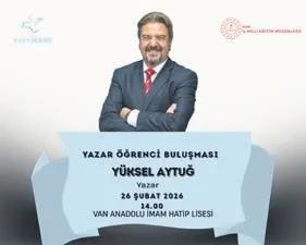 Van'da gençlerle yazarın ilham verici sohbeti ve kitap dağıtımı