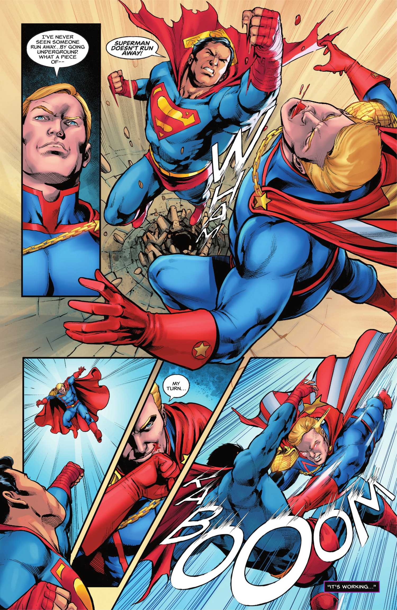 İki süper kahraman kozlarını güreşiyor, heyecan dorukta!