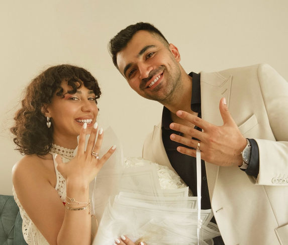 Aşk karla taçlandı, mutluluklar dileriz!