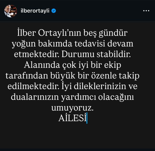 Usta kalem yoğun bakımda, dualarımız onunla