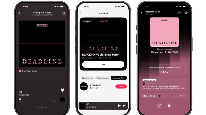 Müzik keşfi TikTok'ta, dinleme deneyimi Apple Music'te