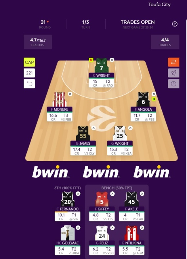 Beklenmedik yükselişler, düşüşler Euroleague Fantasy'de