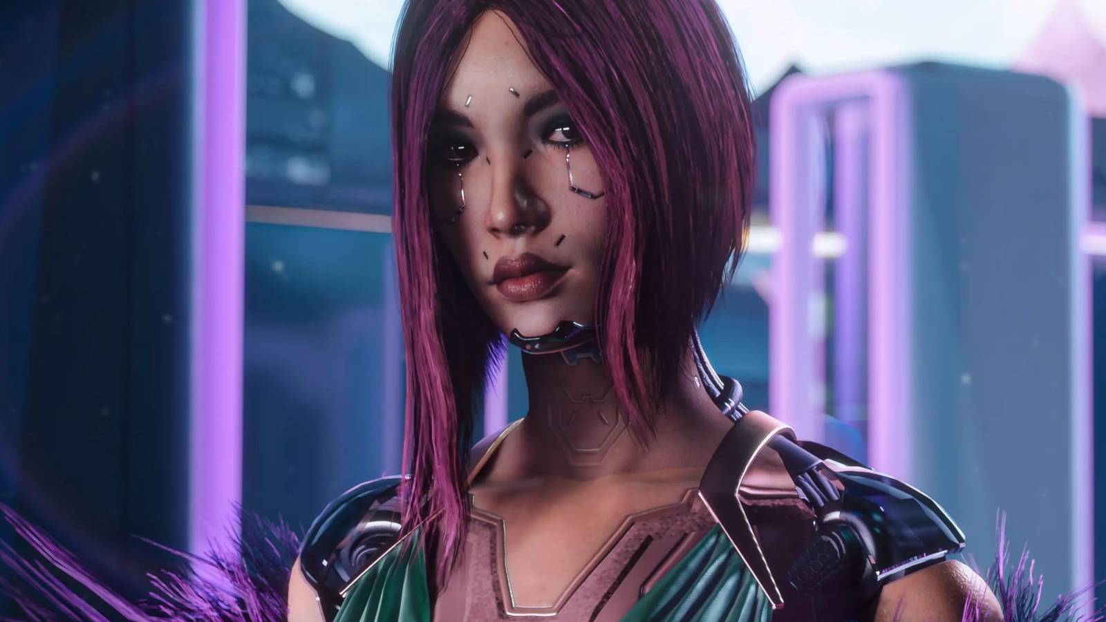 Ay'ın gizemli yüzü, neon ışıklarıyla Cyberpunk evrenine taşınırdı