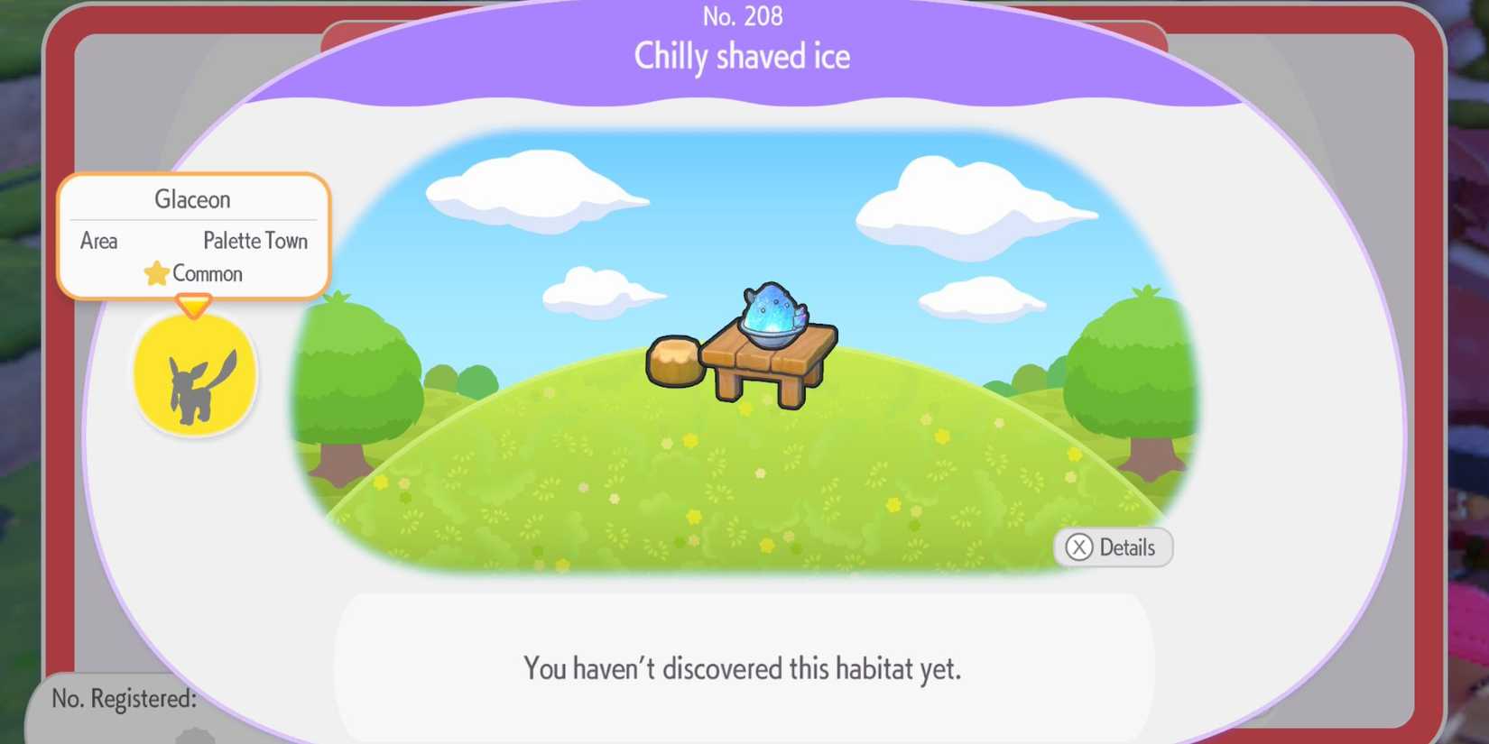 Eeveelutionlar için özel yiyecekler, gizli bölgelerde saklı