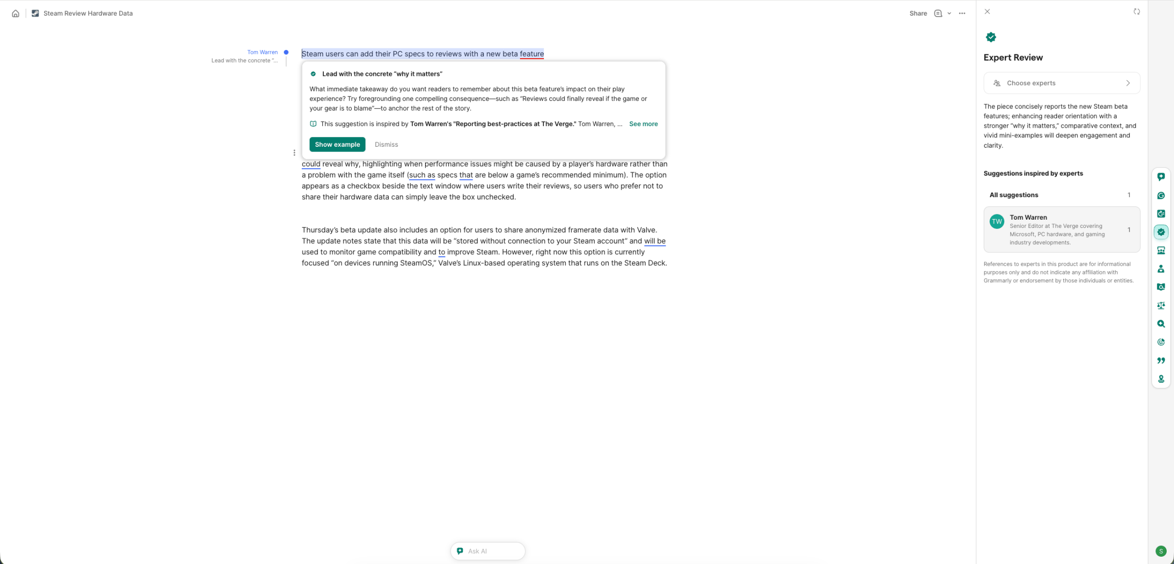 Gizlilik ihlali mi? Grammarly çalışan verilerini izinsiz kullandı