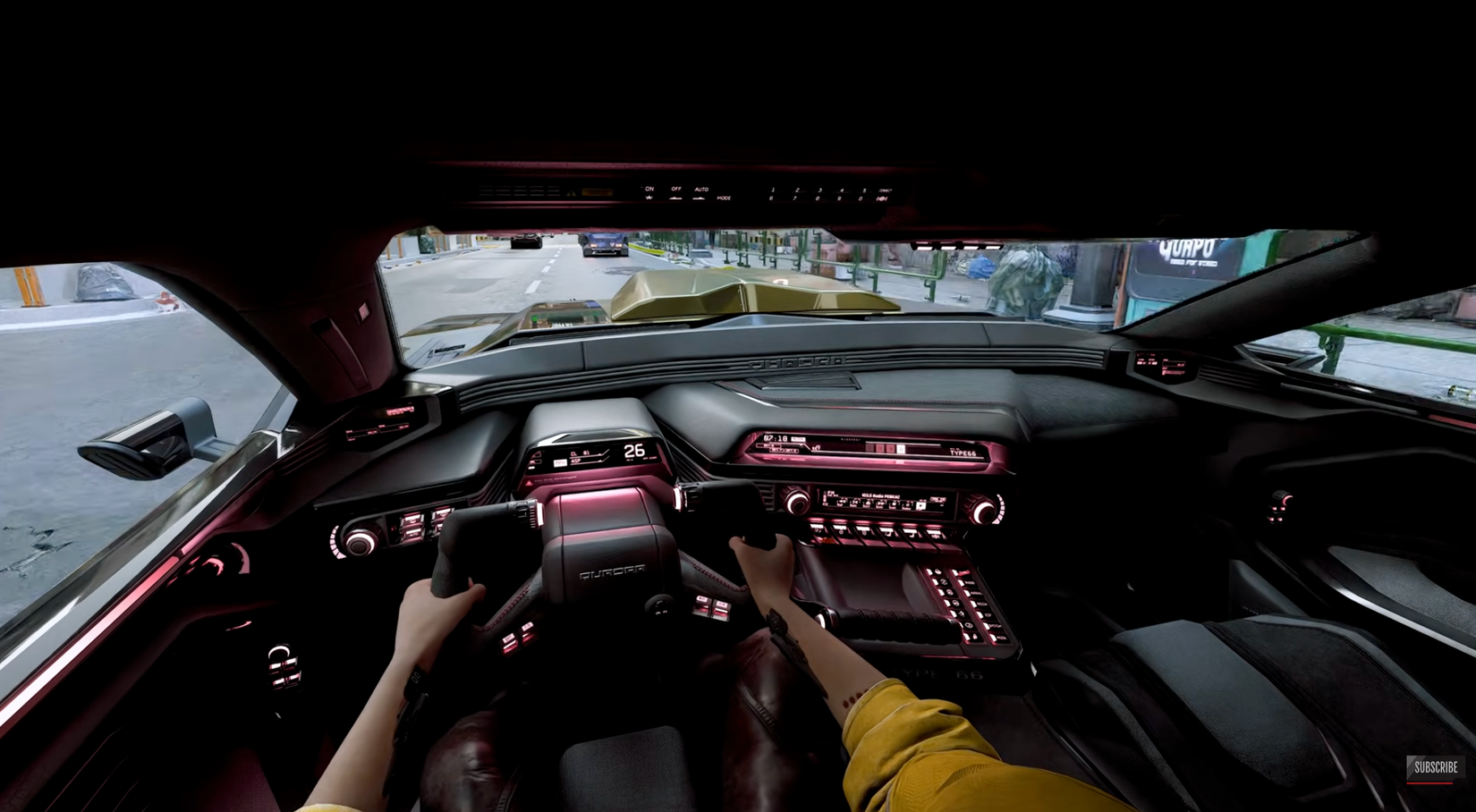 Neon ışıklar, yağmur damlaları, distopik güzellik