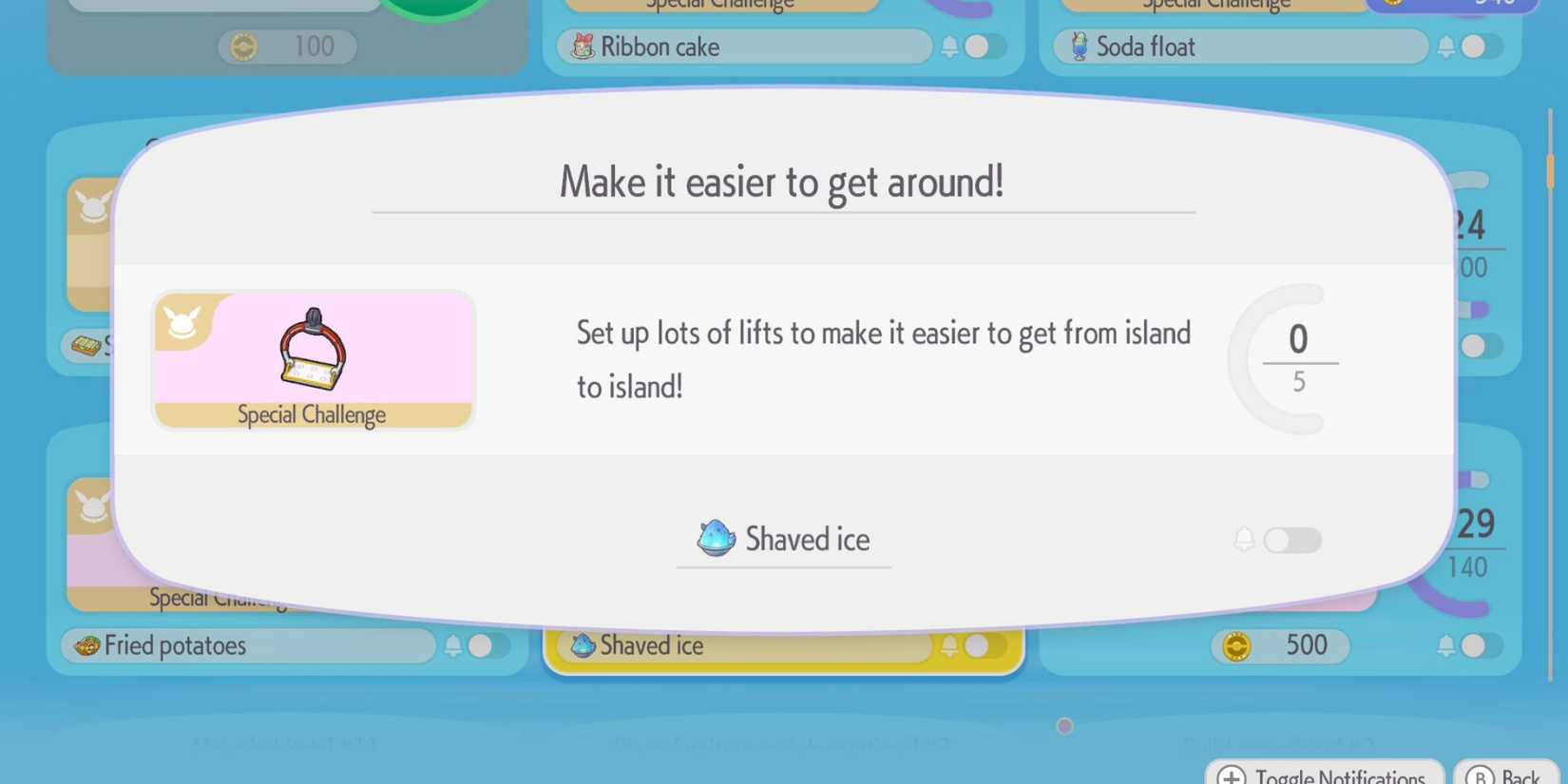 Eeveelutionlar için özel yiyecekler, gizli bölgelerde saklı