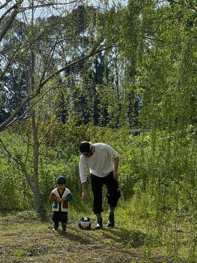 Doğa baba ile oğul, huzur dolu bir gün yakaladılar