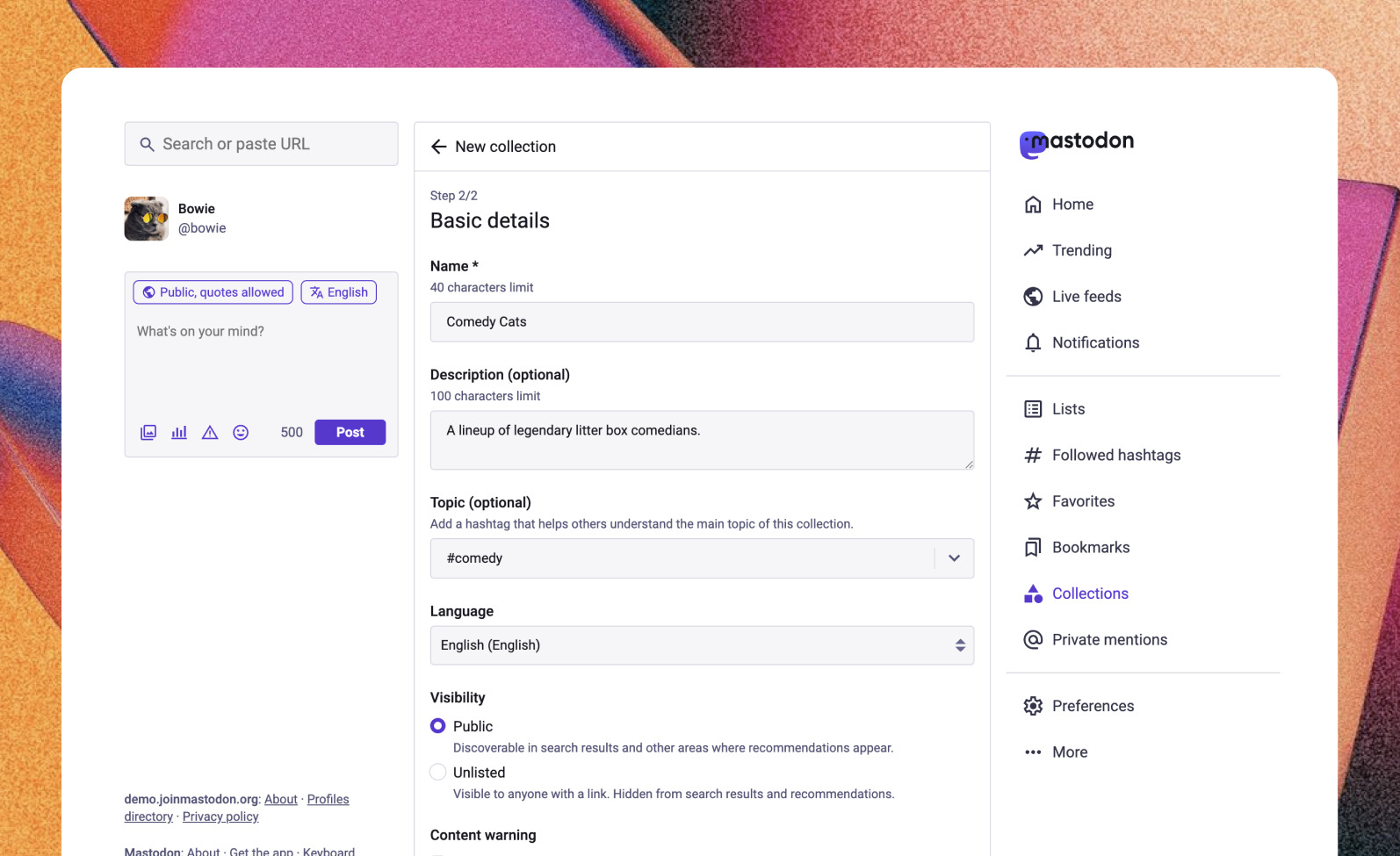 Keşfet, organize et, paylaş: Mastodon'da Koleksiyonlar başlıyor